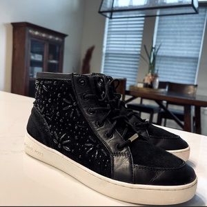 Michael Kors Black Suede High Top Sneakers, EUC